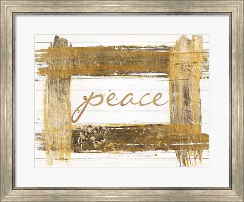 Framed Gold Peace Print