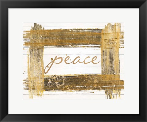 Framed Gold Peace Print