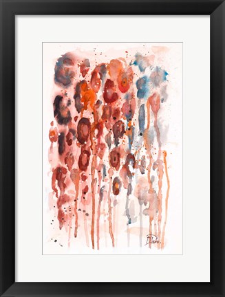 Framed Red Watercolor Animal Skin Print