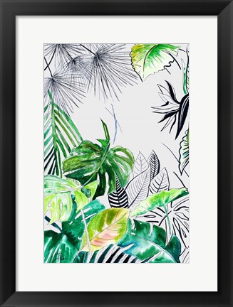 Framed Teal Palm Selva II Print