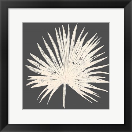 Framed Sophisticated Palm Leaf I Print