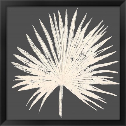 Framed Sophisticated Palm Leaf I Print