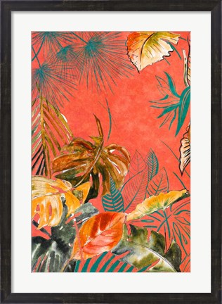 Framed Orange Palm Selva II Print