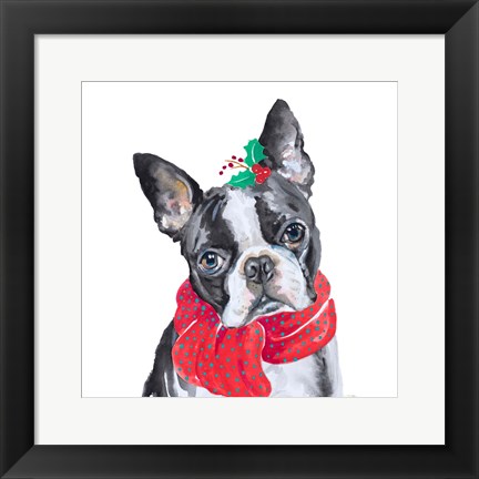 Framed Holiday Dog II Print