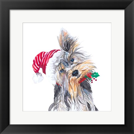 Framed Holiday Dog III Print