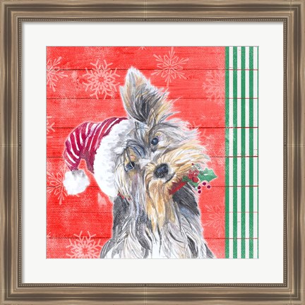 Framed Holiday Puppy III Print