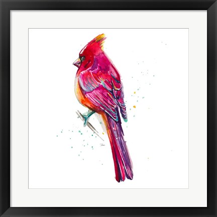 Framed Christmas Cardinal II Print