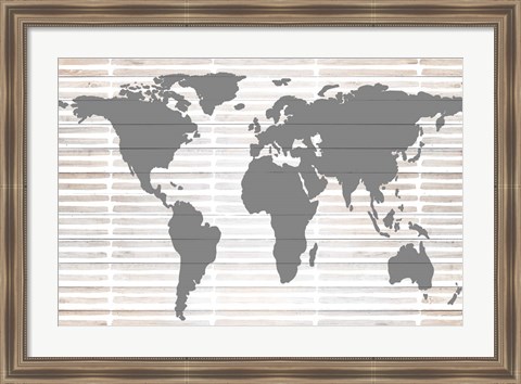 Framed Grey Global Print