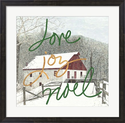 Framed Love Joy Noel Print