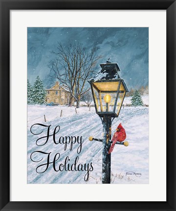 Framed Happy Holidays Print