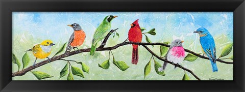 Framed Birds on a Branch Print