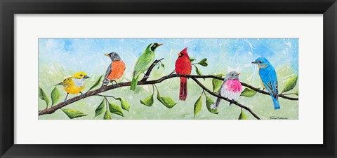Framed Birds on a Branch Print