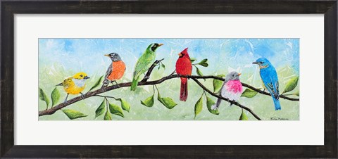 Framed Birds on a Branch Print