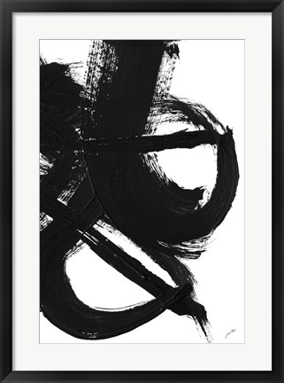 Framed Noir Strokes II Print