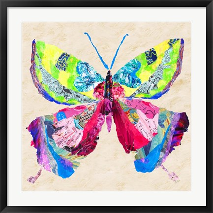 Framed Brilliant Butterfly I Print