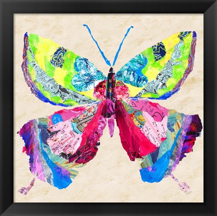 Framed Brilliant Butterfly I Print