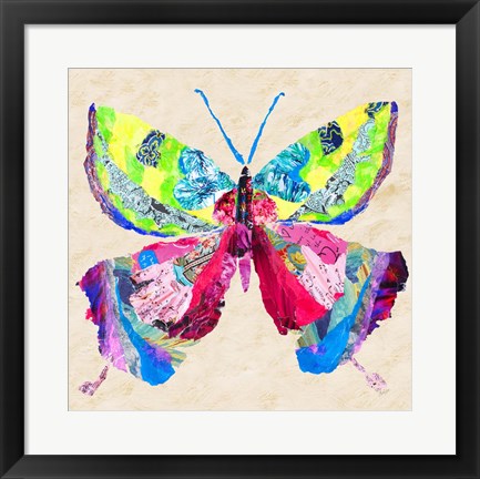 Framed Brilliant Butterfly I Print