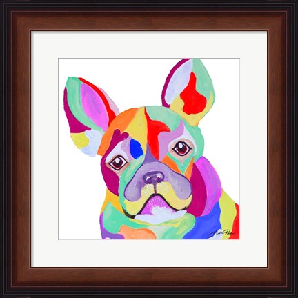 Framed Playful Pup Print