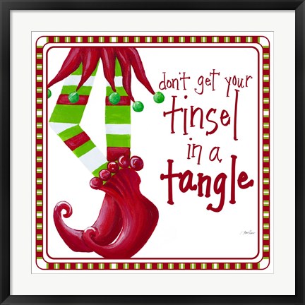 Framed Tinsel In A Tangle Print