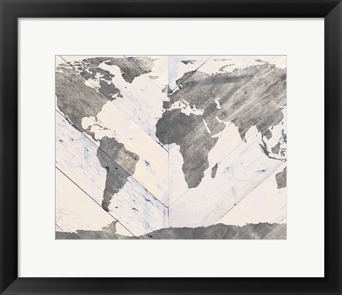 Framed Global on Wood Print