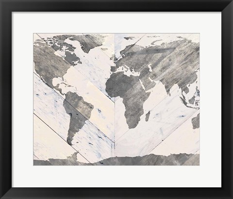 Framed Global on Wood Print