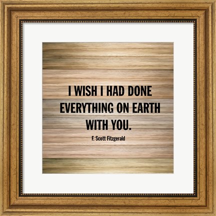 Framed Wishes on Wood Print