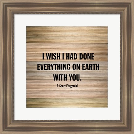 Framed Wishes on Wood Print