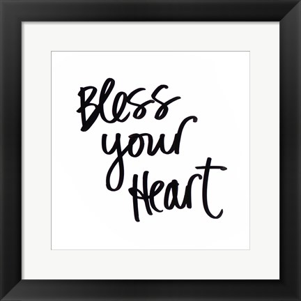 Framed Bless your Heart Print