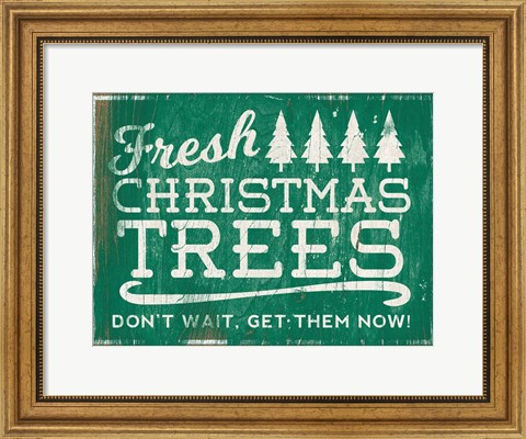 Framed Holiday Wooden Signs I Print