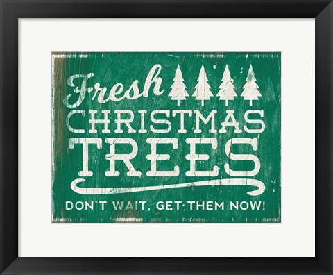 Framed Holiday Wooden Signs I Print