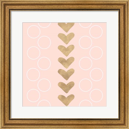 Framed Hearts and O&#39;s Print