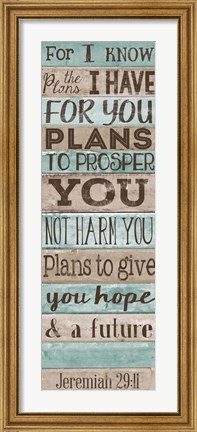 Framed Plans to GIve you Hope Print