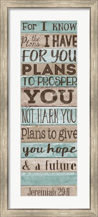 Framed Plans to GIve you Hope Print