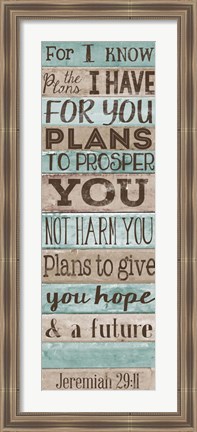 Framed Plans to GIve you Hope Print