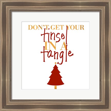 Framed Tinsel in a Tangle Print