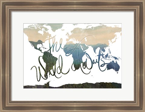 Framed WIld Awaits Map Print