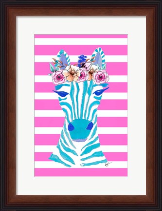 Framed Funky Zebra Print