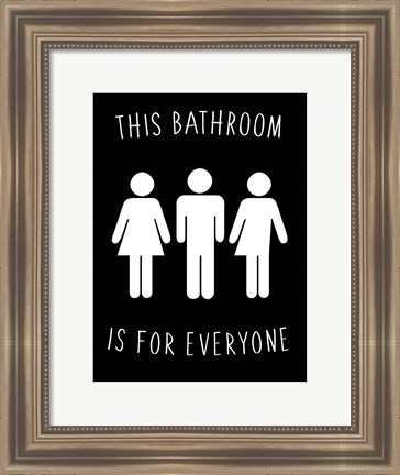 Framed Human Bathroom I Print