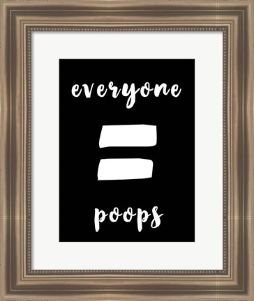 Framed Human Bathroom II Print