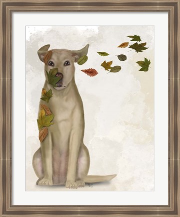 Framed Yellow Labrador Windswept and Interesting Print