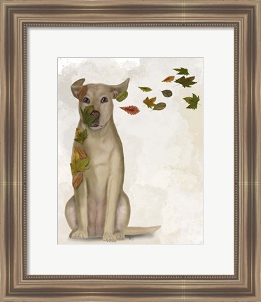 Framed Yellow Labrador Windswept and Interesting Print