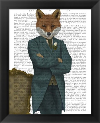 Framed Fox Victorian Gentleman Portrait Print