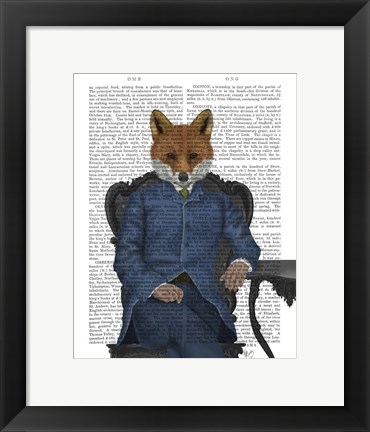 Framed Fox Edwardian Gent, Portrtait Print