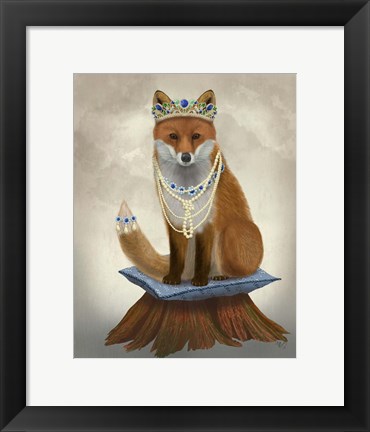 Framed Fox with Tiara, Full Print