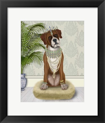 Framed Boxer and Tiara, Full Print