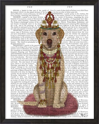 Framed Yellow Labrador and Tiara, Full Print