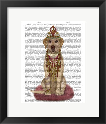 Framed Yellow Labrador and Tiara, Full Print