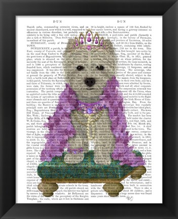 Framed West Highland Terrier with Tiara Print