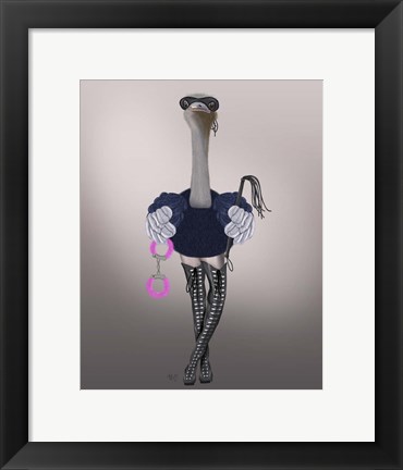 Framed Ostrich with Kinky Boots Print