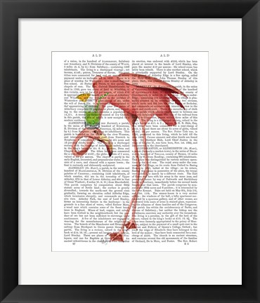 Framed Flamingo and Cocktail 1 Print